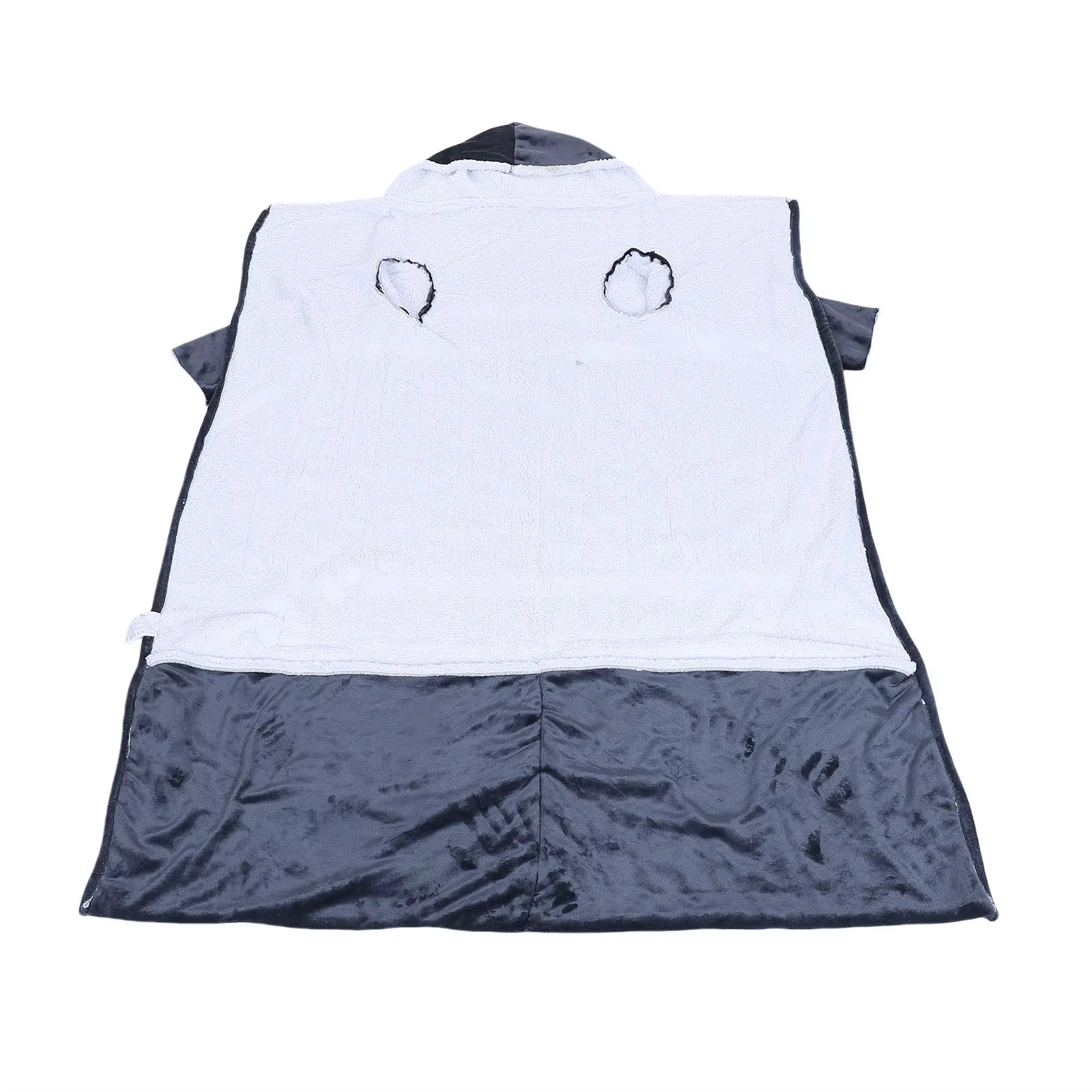 【Hot】50X70Inch Electric Wearable Blanket with Sleeves Hood and Foot Pocket Flannel 10 Heating Levels with 3 Time Settings