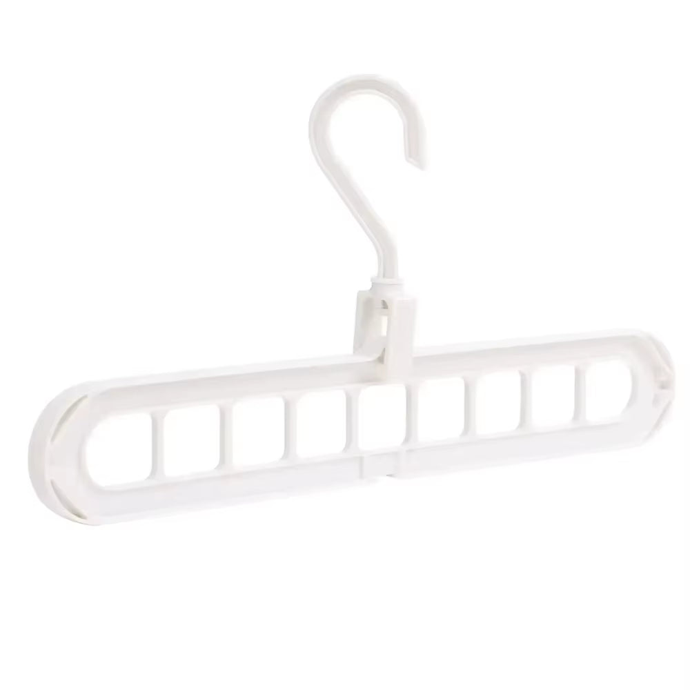 9-Hole Wardrobe Storage Rack Multifunctional Foldable Clothes Drying Rack Storage Clothes Rack Space-Saving Clothes Hanger