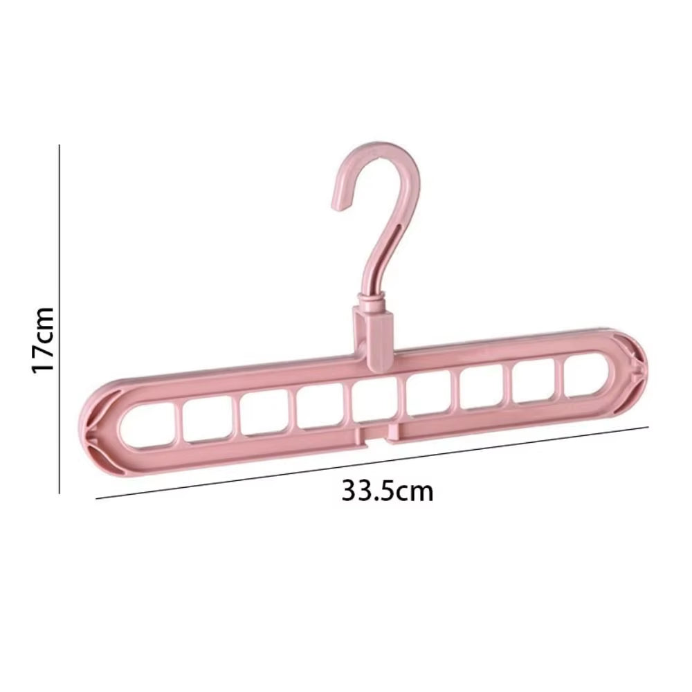 9-Hole Wardrobe Storage Rack Multifunctional Foldable Clothes Drying Rack Storage Clothes Rack Space-Saving Clothes Hanger